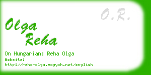 olga reha business card